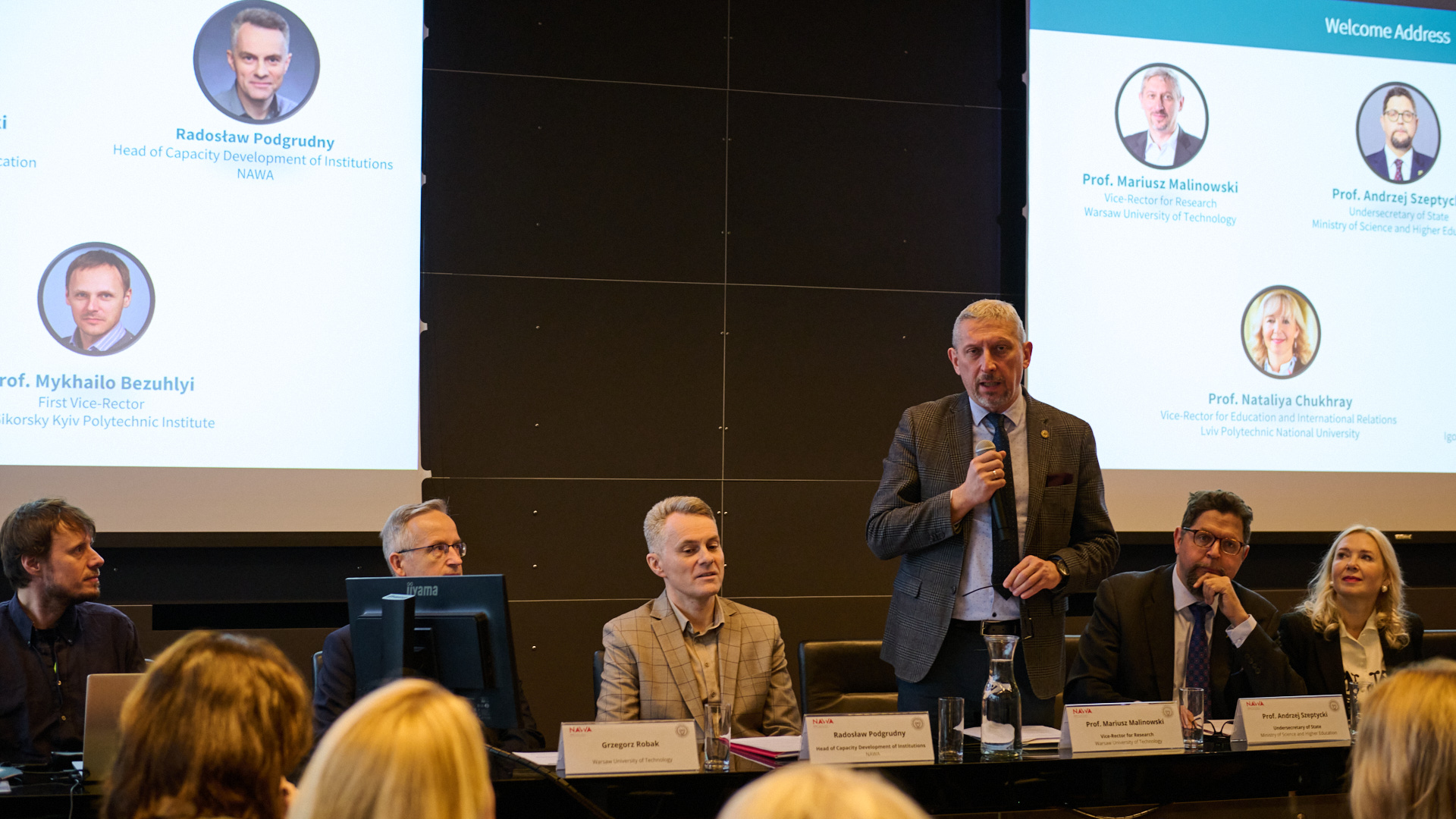 Speech by the Vice-Rector of the Warsaw University of Technology for Research during the conference 
