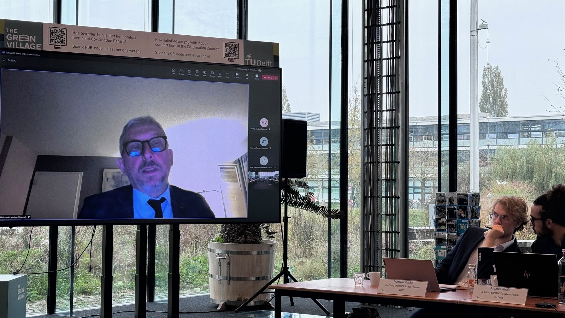 Connection with Prof. Mariusz Malinowski during the meeting of the Board of Directors of the ENHANCE Alliance