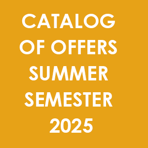 Go to the catalog of offers in the summer semester 2025